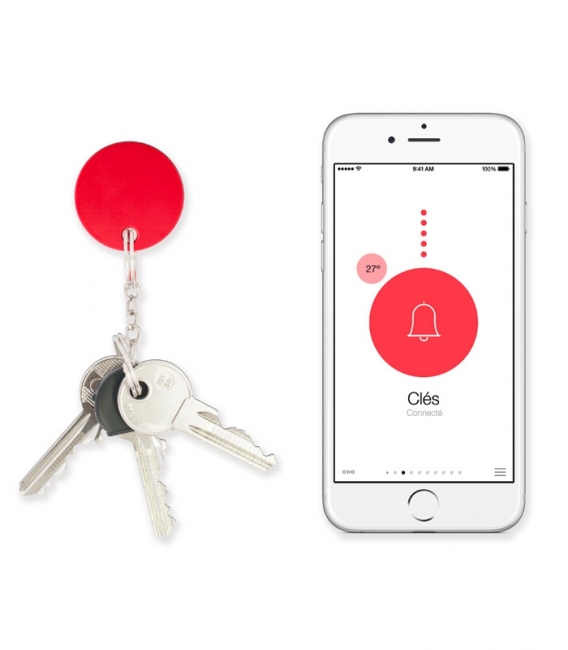 porte cles connecté chipolo, localise vos objets, vos clés, il est connecté  a votre smartphone