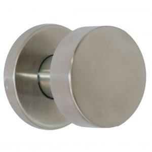 Bouton cylindre plat fixe inox