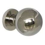 Bouton boule simple fixe inox
